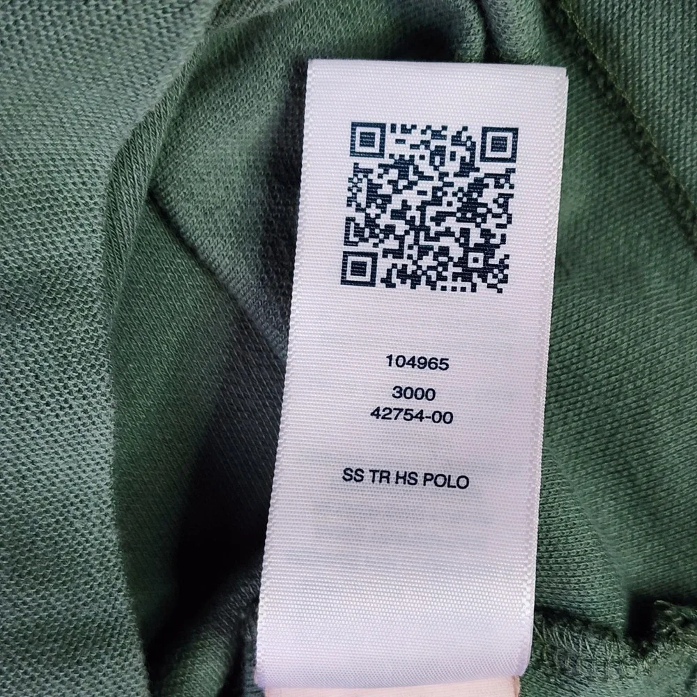 True Religion Polo Shirt Mens Large Green Short Sleeve Horseshoe Logo‎ Excellent